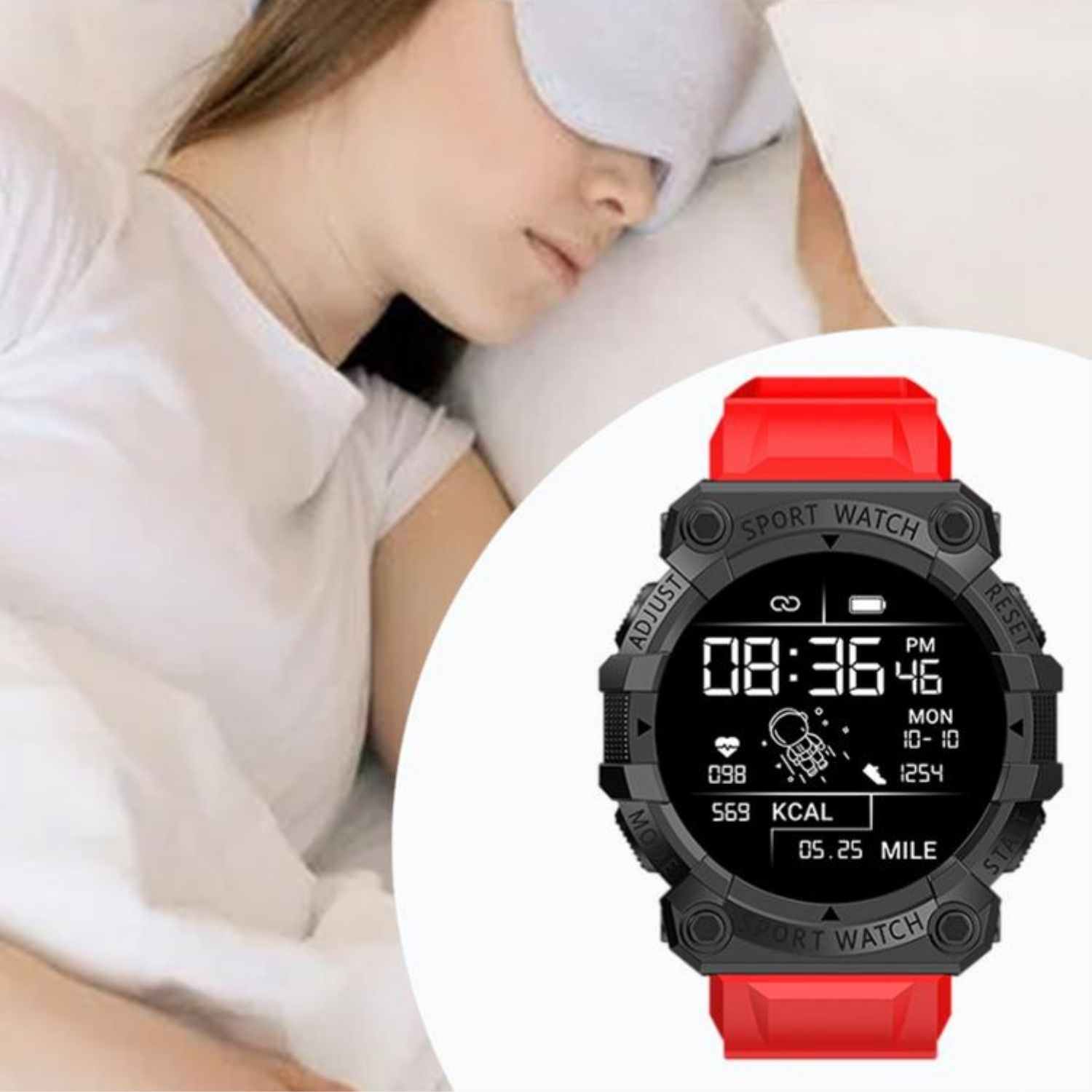 SMARTBAND TEC.67 ROJO CARGA USB DEPORTIVO - 5
