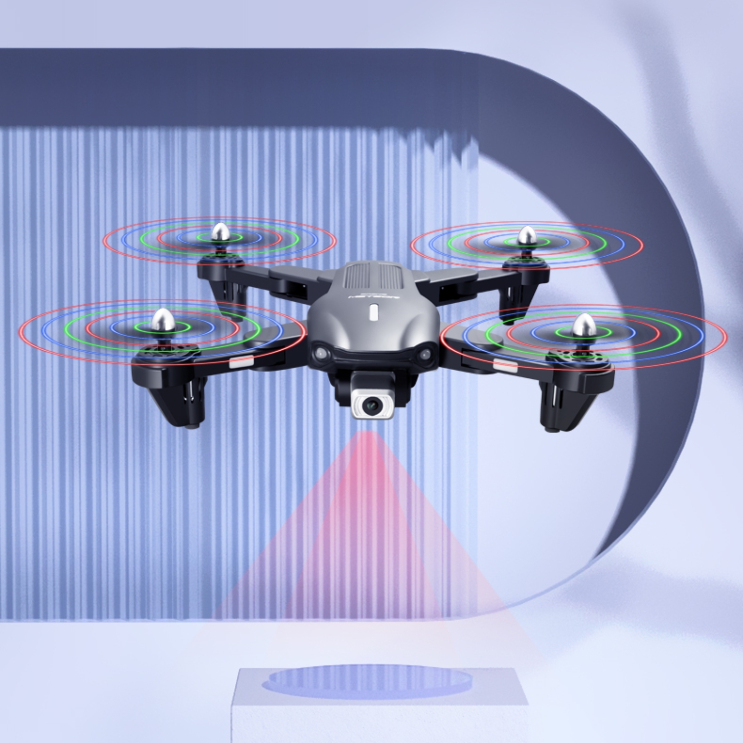 DRONE IMPORTCLICK TEC.83 AÉREO WIFI 2 CÁMARAS 4K HD RECARGABLE 6 MTS - 7