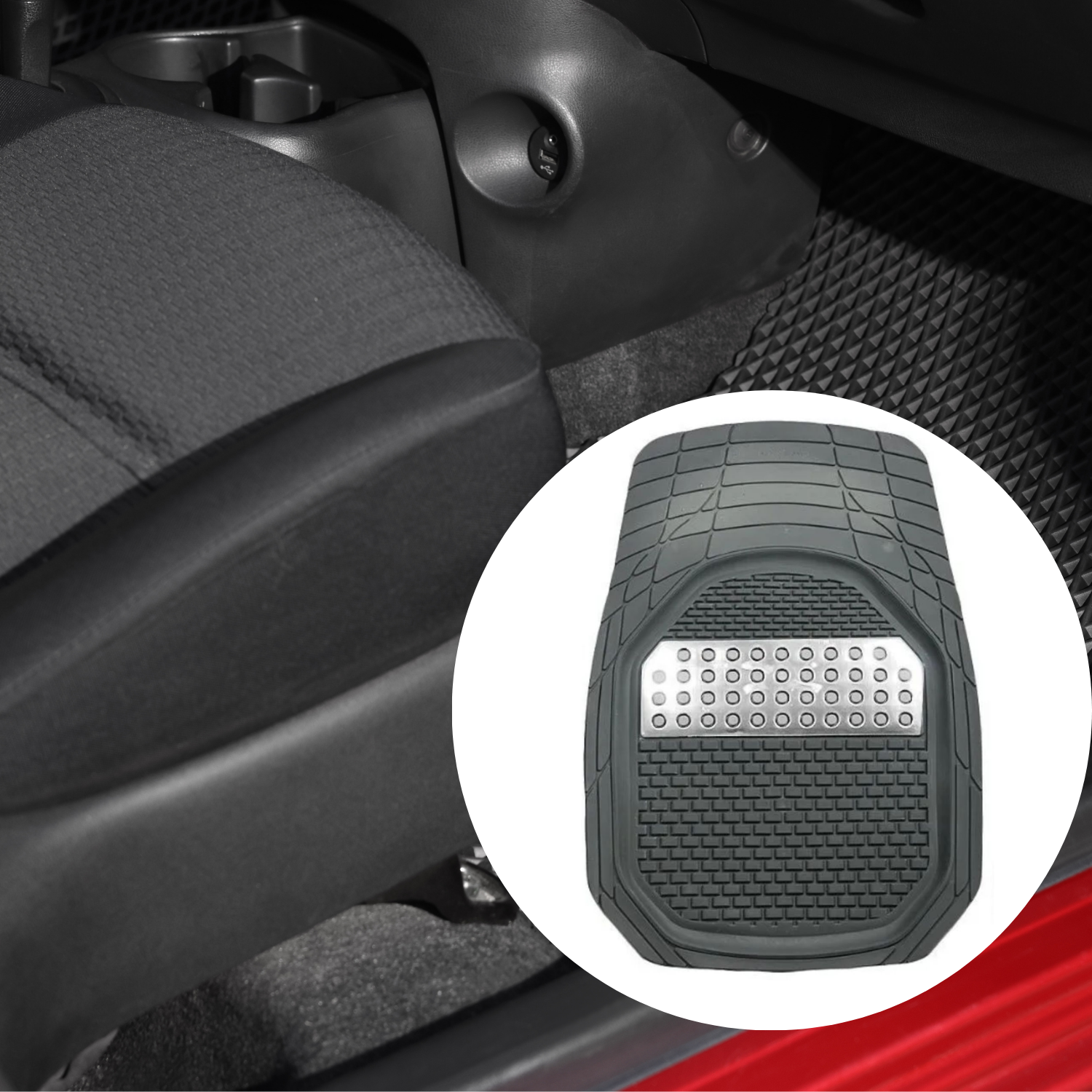 ALFOMBRA AUTO GOMA IMPORTCLICK TUNING 4 PIEZAS BLANCO DELUXE - 6