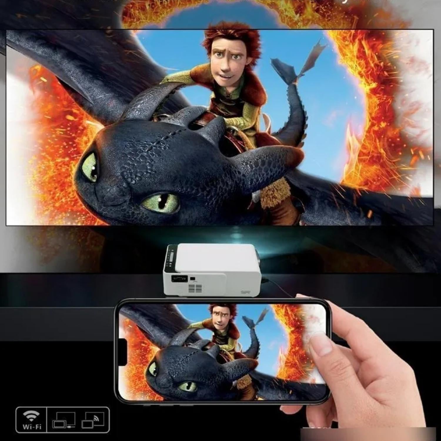 PROYECTOR MINI BLANCO FULL HD LED WIFI 1920 X 1080 - 2
