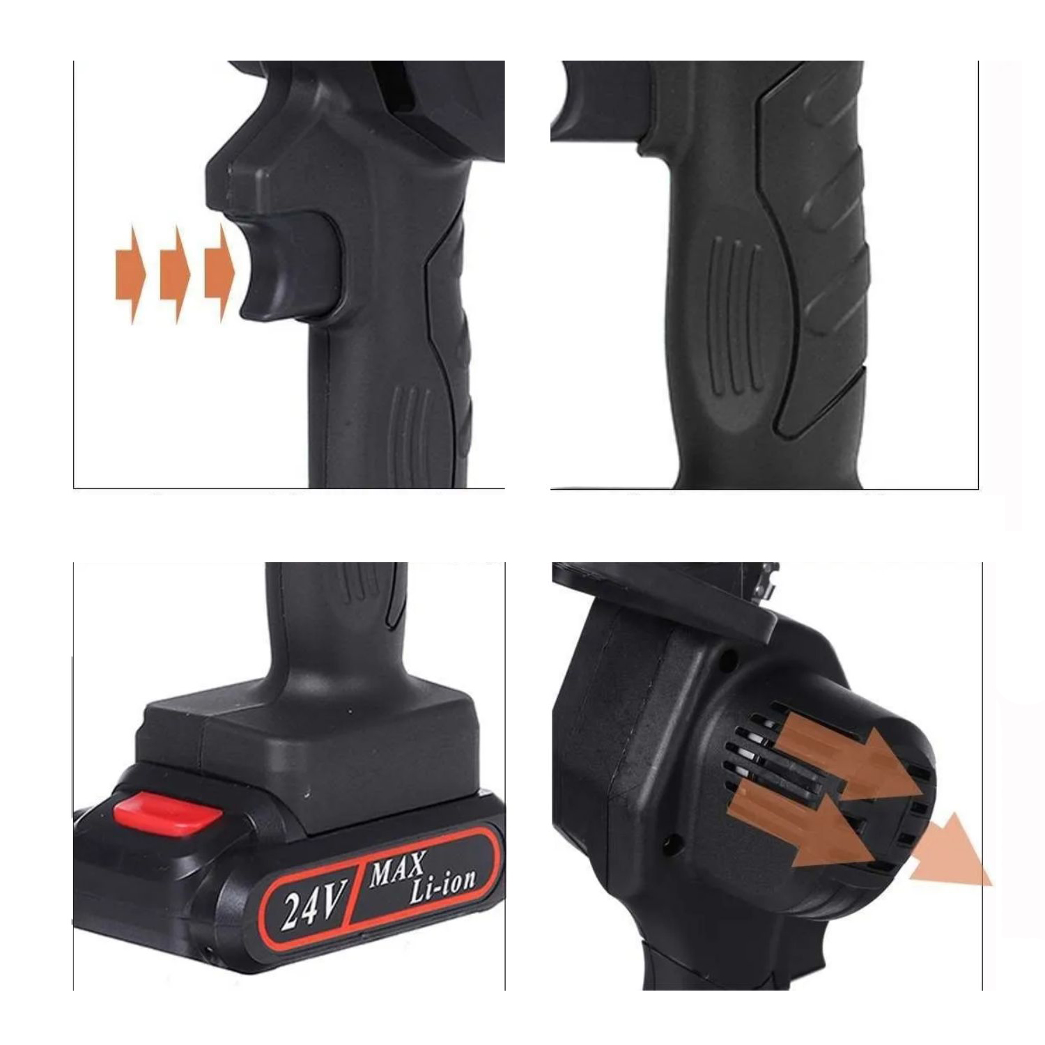 MINI MOTOSIERRA INALÁMBRICA PODA 6 PULGADAS + 2 BATERÍAS - 4