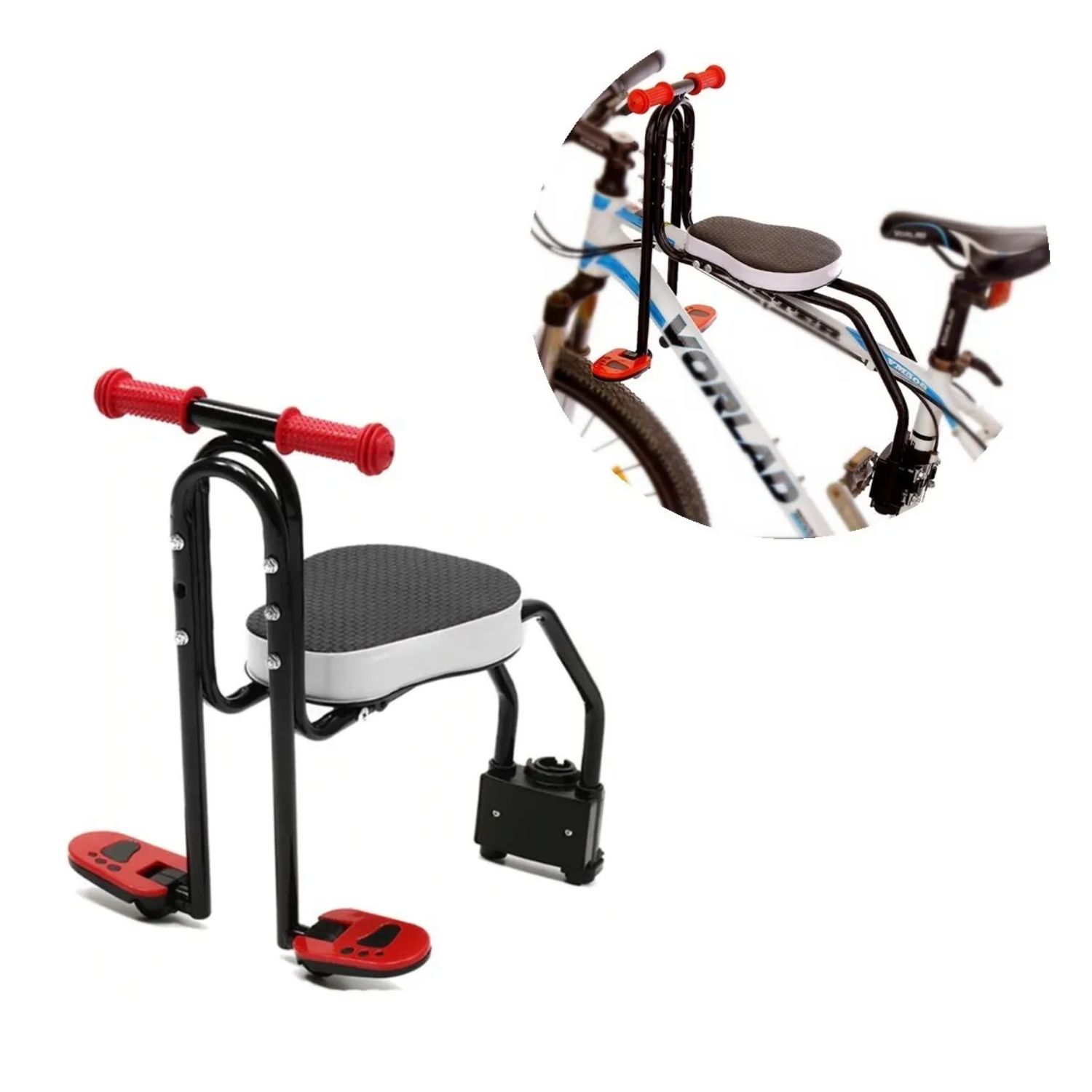 SILLA SOPORTE IMPORTCLICK DEP.71 ARO 10 ASIENTO DELANTERO DE BICICLETA PARA NIÑOS BEBÉ - 3