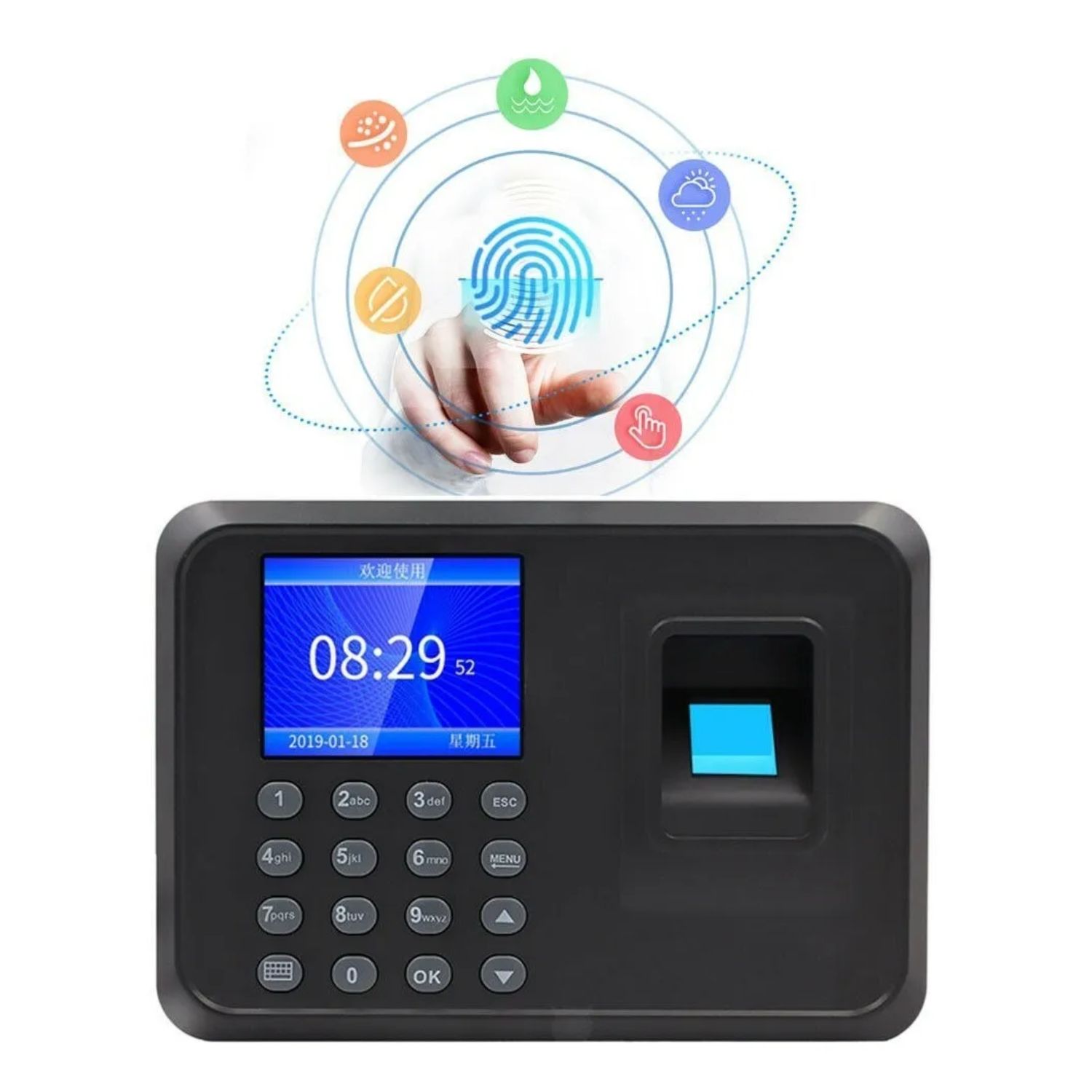 RELOJ CONTROL ASISTENCIA HUELLA - 2