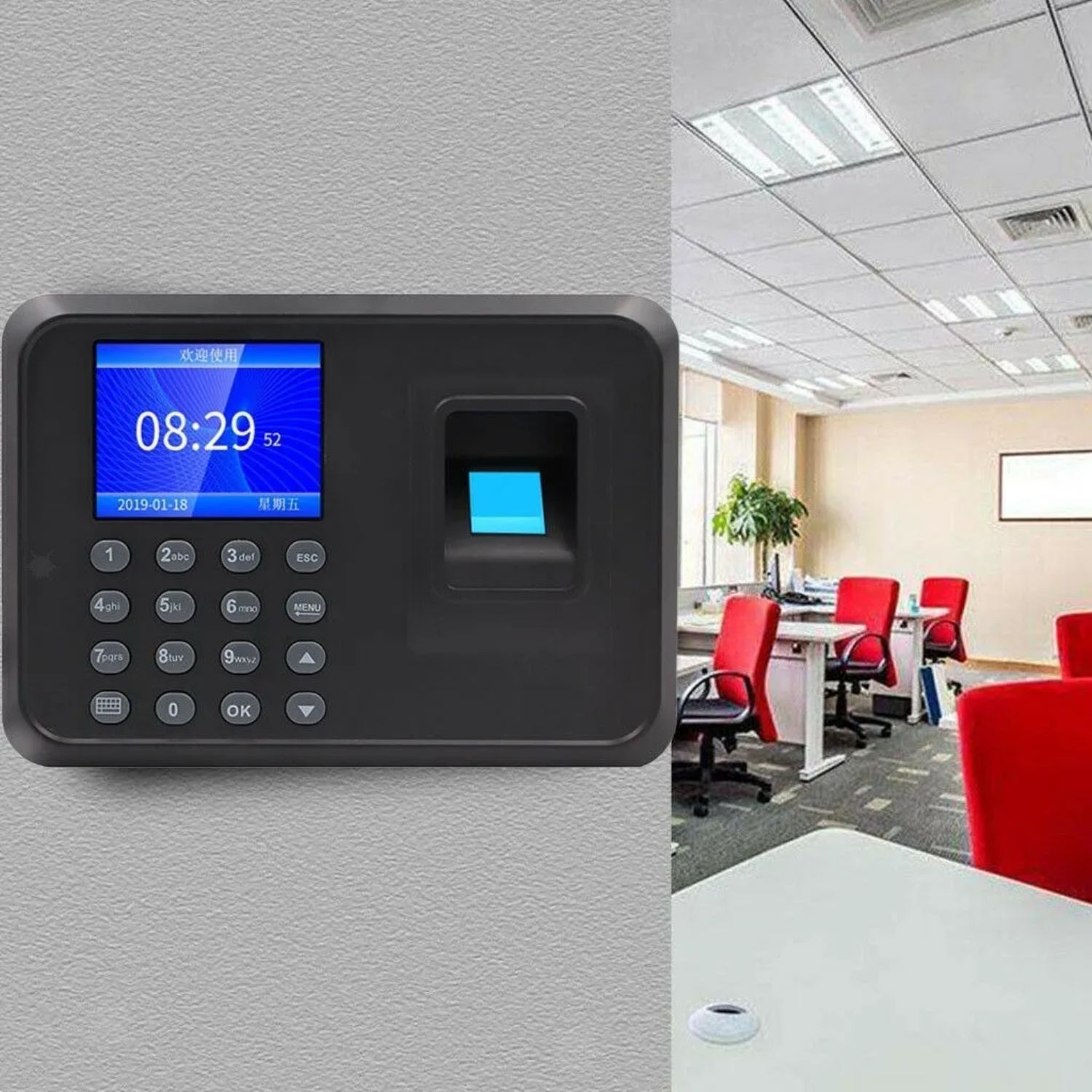RELOJ CONTROL ASISTENCIA HUELLA - 5