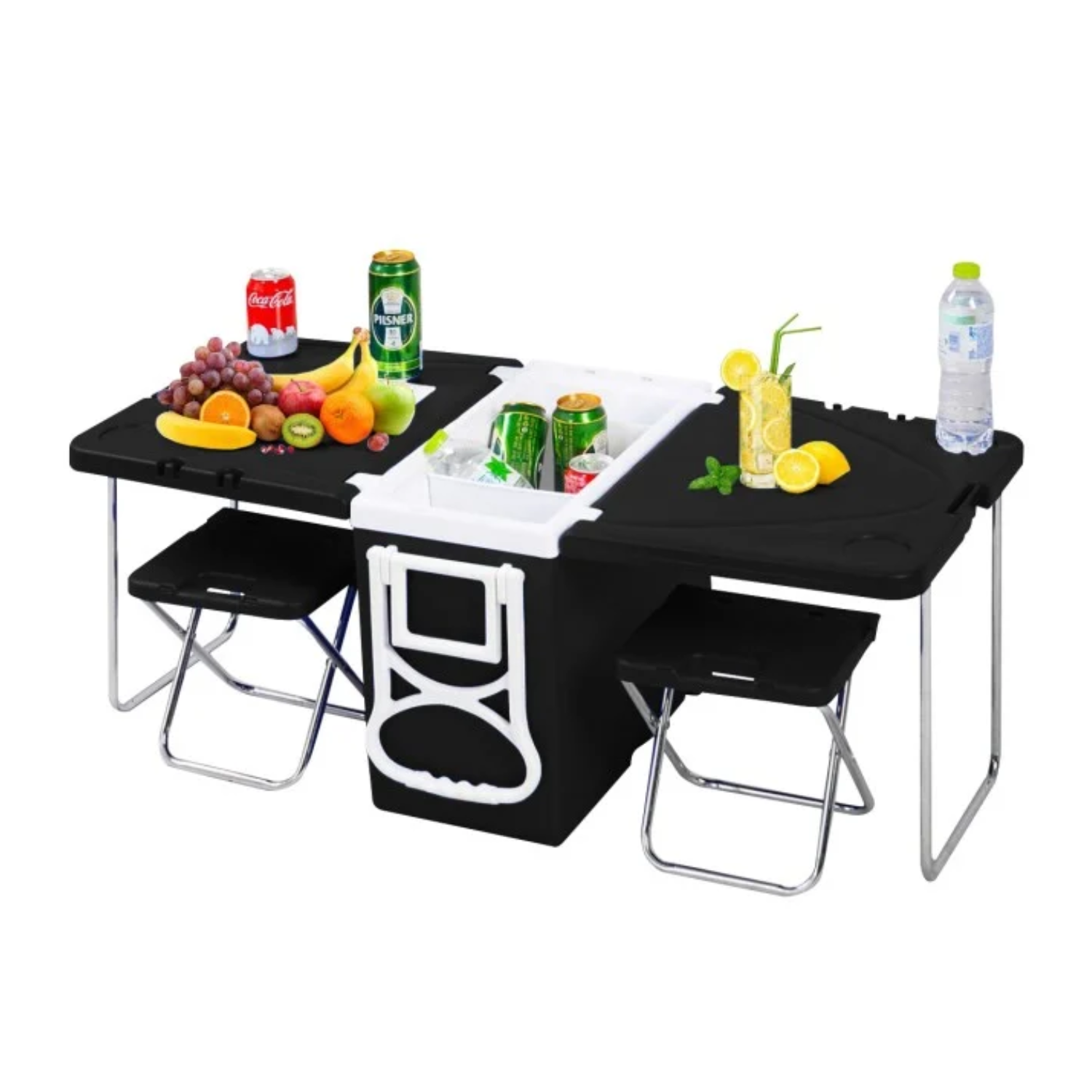 MESA IMPORTCLICK COOLER 28 LT CAMPING SILLAS 2 EN 1 NEGRO AIR.30 - 1