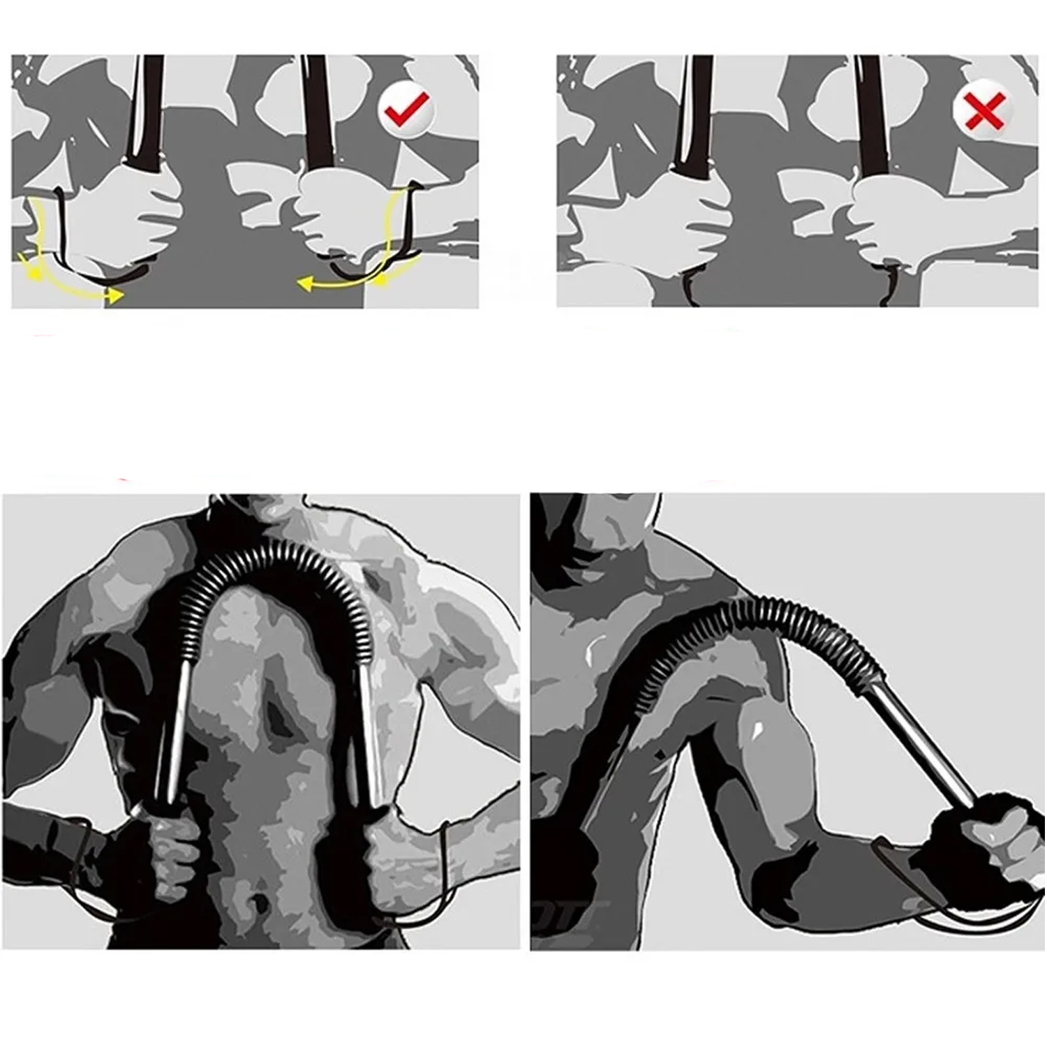 BARRA TORSIÓN IMPORTCLICK ACERO 1 KG DEPORTIVA EJERCICIOS BRAZO FITNESS 50 - 6