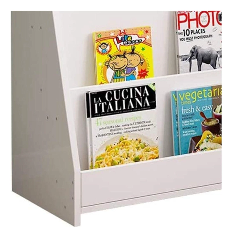 ESTANTE LIBRERO NIÑOS MADERA 4 NIVELES 80X30X88 CM BLANCO - 2