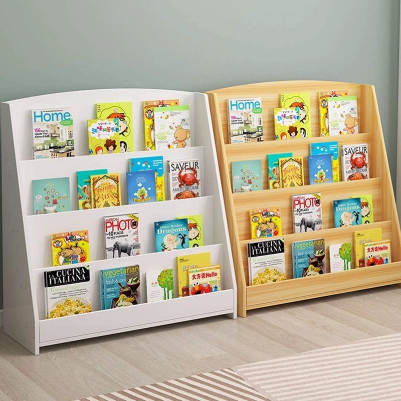 ESTANTE LIBRERO NIÑOS MADERA 4 NIVELES 80X30X88 CM BLANCO - 5
