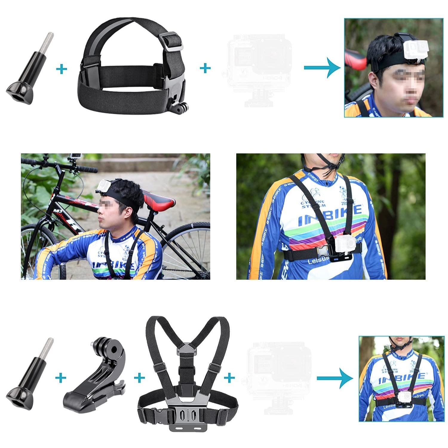 KIT IMPORTCLICK TEC.108 51 ACCESORIOS CÁMARA DEPORTIVA GOPRO ESTUCHE - 3