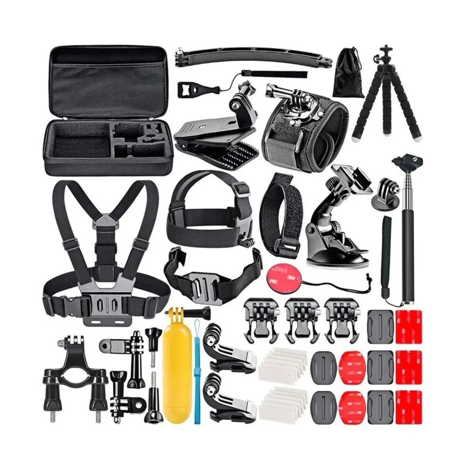 KIT IMPORTCLICK TEC.114 40 ACCESORIOS CÁMARA DEPORTIVA GOPRO ESTUCHE - 1