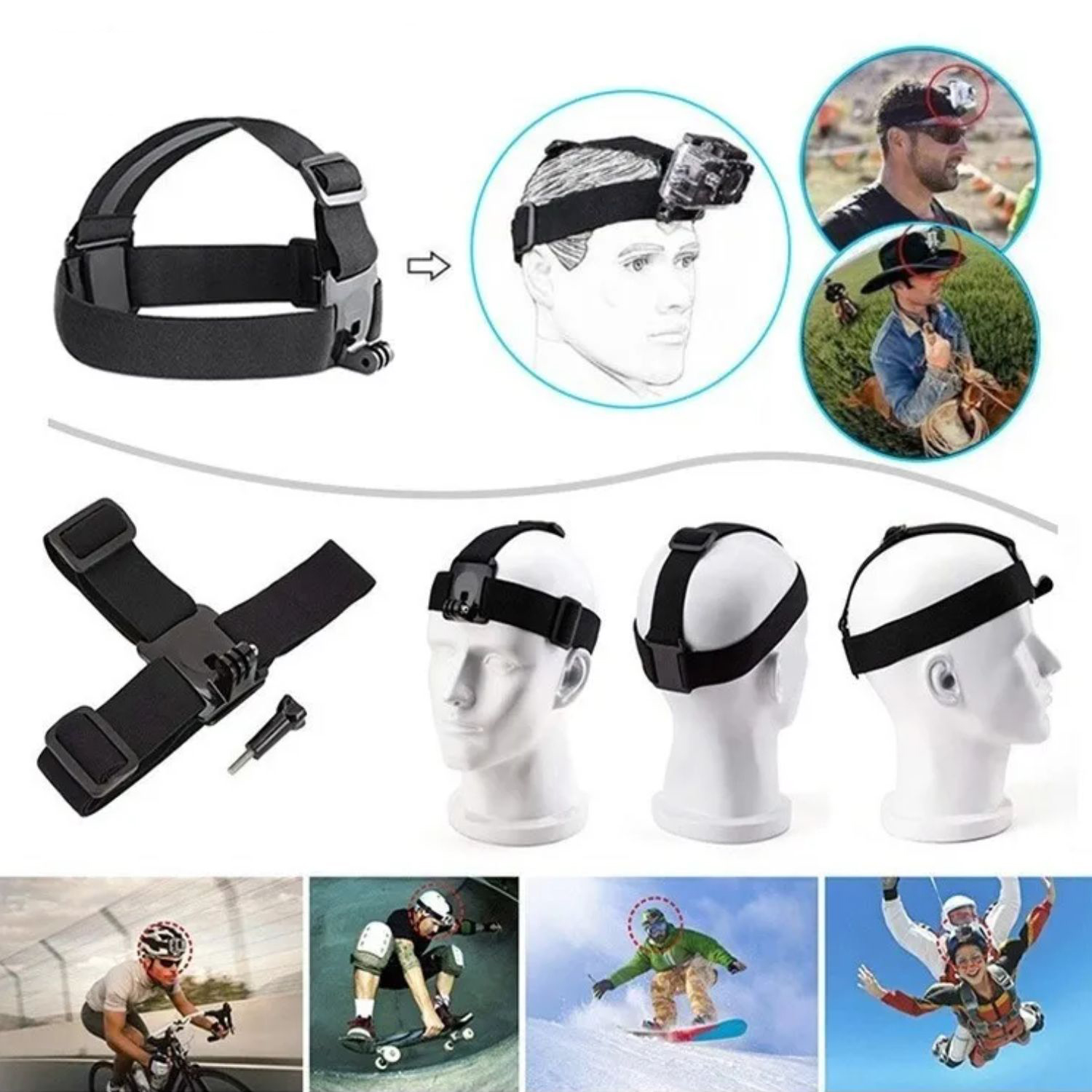 KIT IMPORTCLICK TEC.114 40 ACCESORIOS CÁMARA DEPORTIVA GOPRO ESTUCHE - 4
