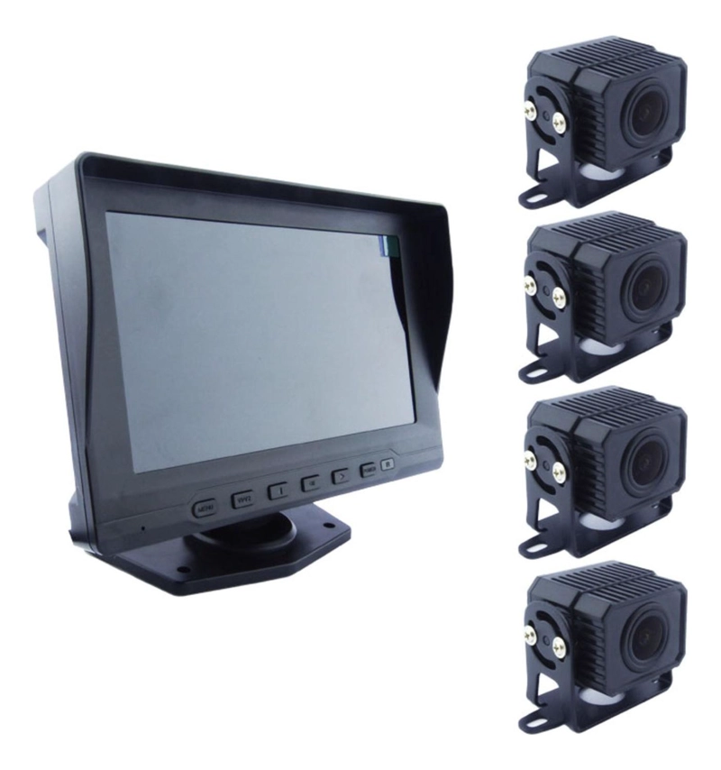 KIT 4 CAMARAS SEGURIDAD CAMION DVR 7 HD - 1