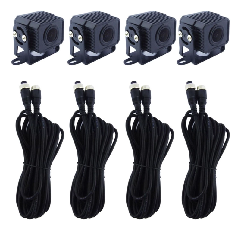 KIT 4 CAMARAS SEGURIDAD CAMION DVR 7 HD - 2