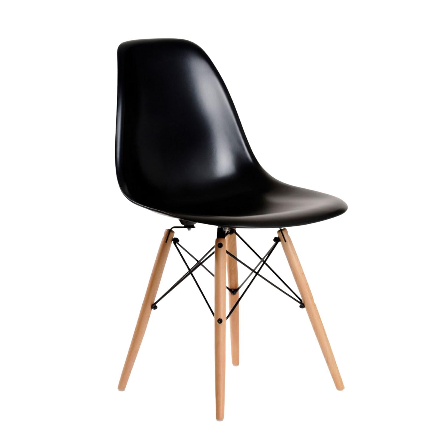 SILLA IMPORTCLICK EAMES 1 CUERPO NEGRO HOGAR COMEDOR - 1