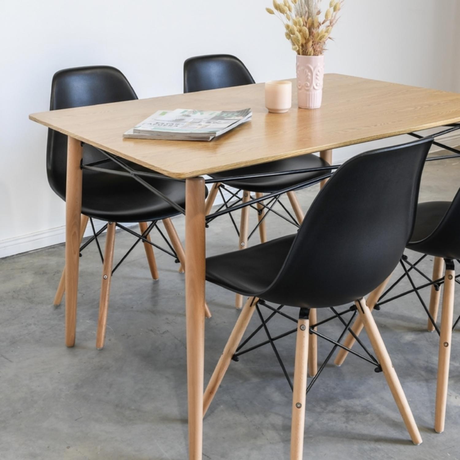 SILLA IMPORTCLICK EAMES 1 CUERPO NEGRO HOGAR COMEDOR - 3