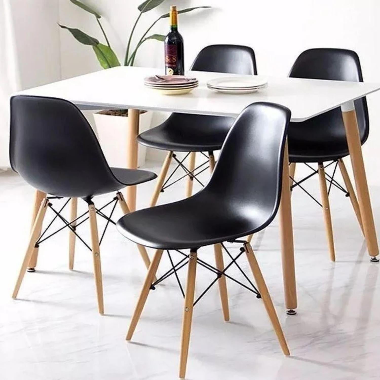 SILLA IMPORTCLICK EAMES 1 CUERPO NEGRO HOGAR COMEDOR - 5