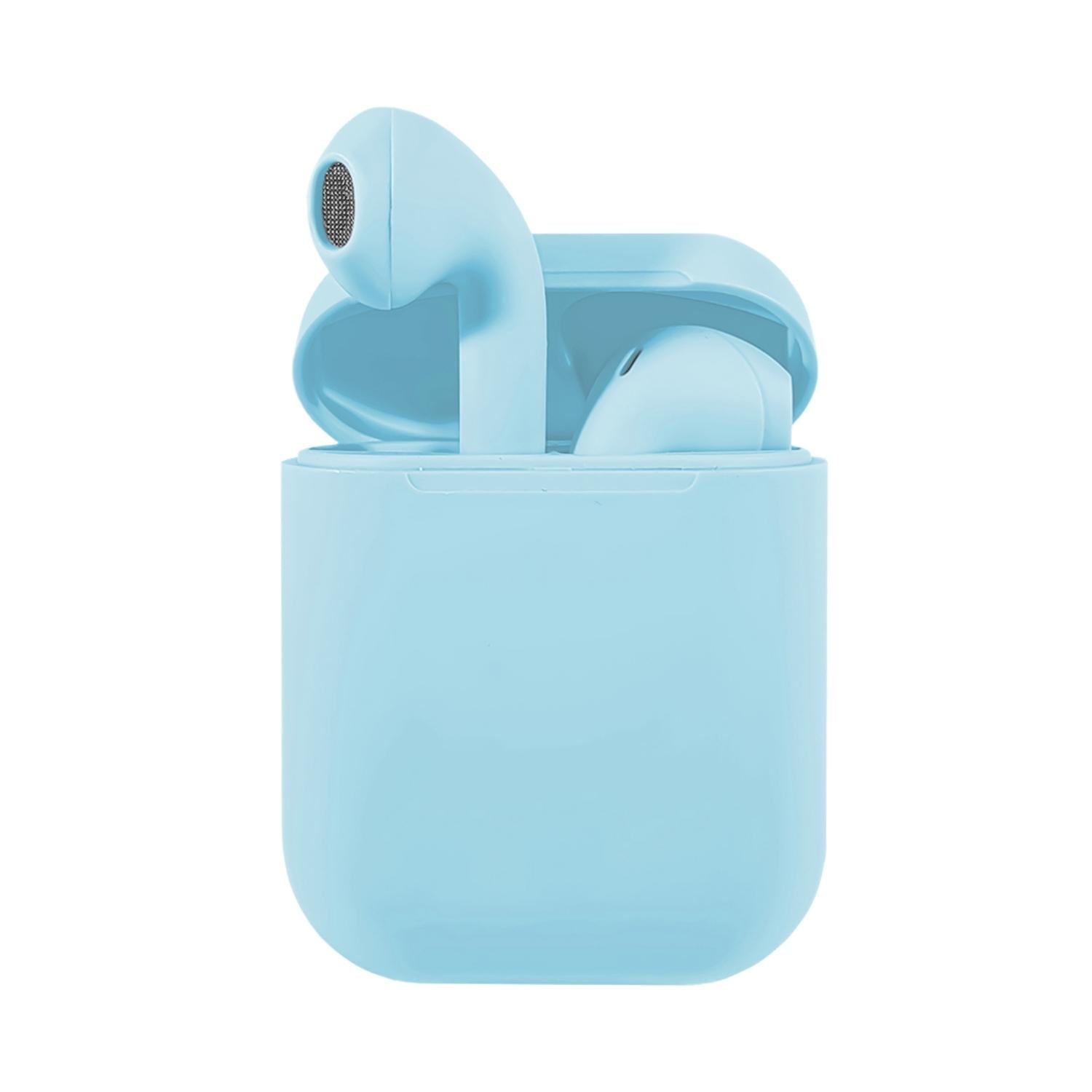 AUDÍFONOS INALÁMBRICOS BLUETOOTH TÁCTIL I12 TWS CELESTE - 1