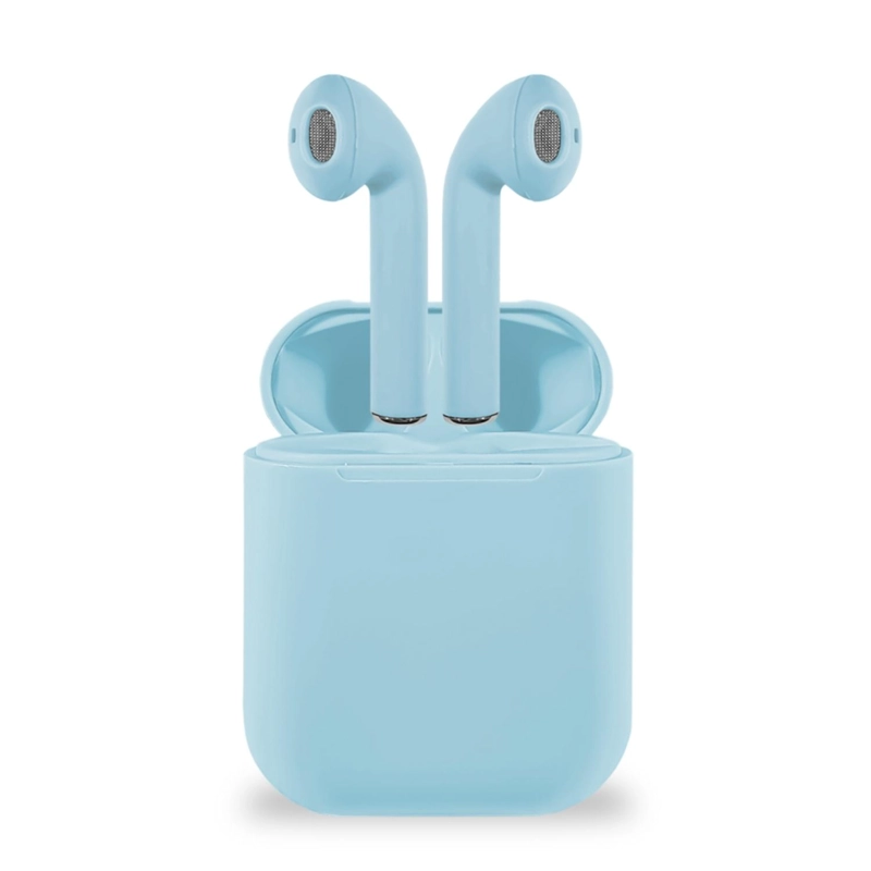 AUDÍFONOS INALÁMBRICOS BLUETOOTH TÁCTIL I12 TWS CELESTE - 2