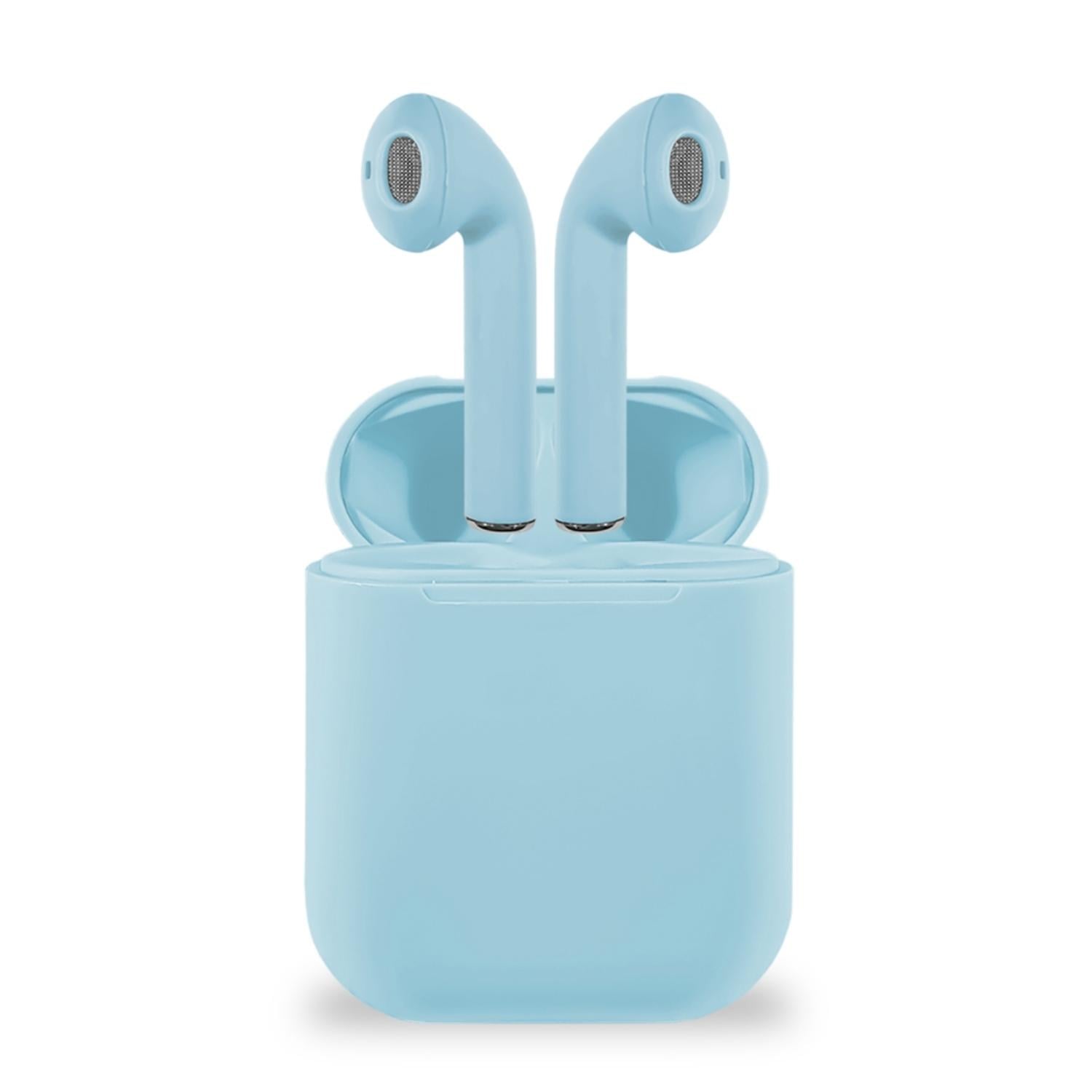 AUDÍFONOS INALÁMBRICOS BLUETOOTH TÁCTIL I12 TWS CELESTE - 2
