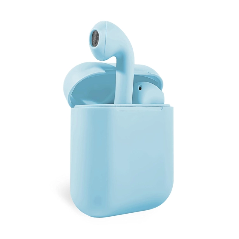 AUDÍFONOS INALÁMBRICOS BLUETOOTH TÁCTIL I12 TWS CELESTE - 3