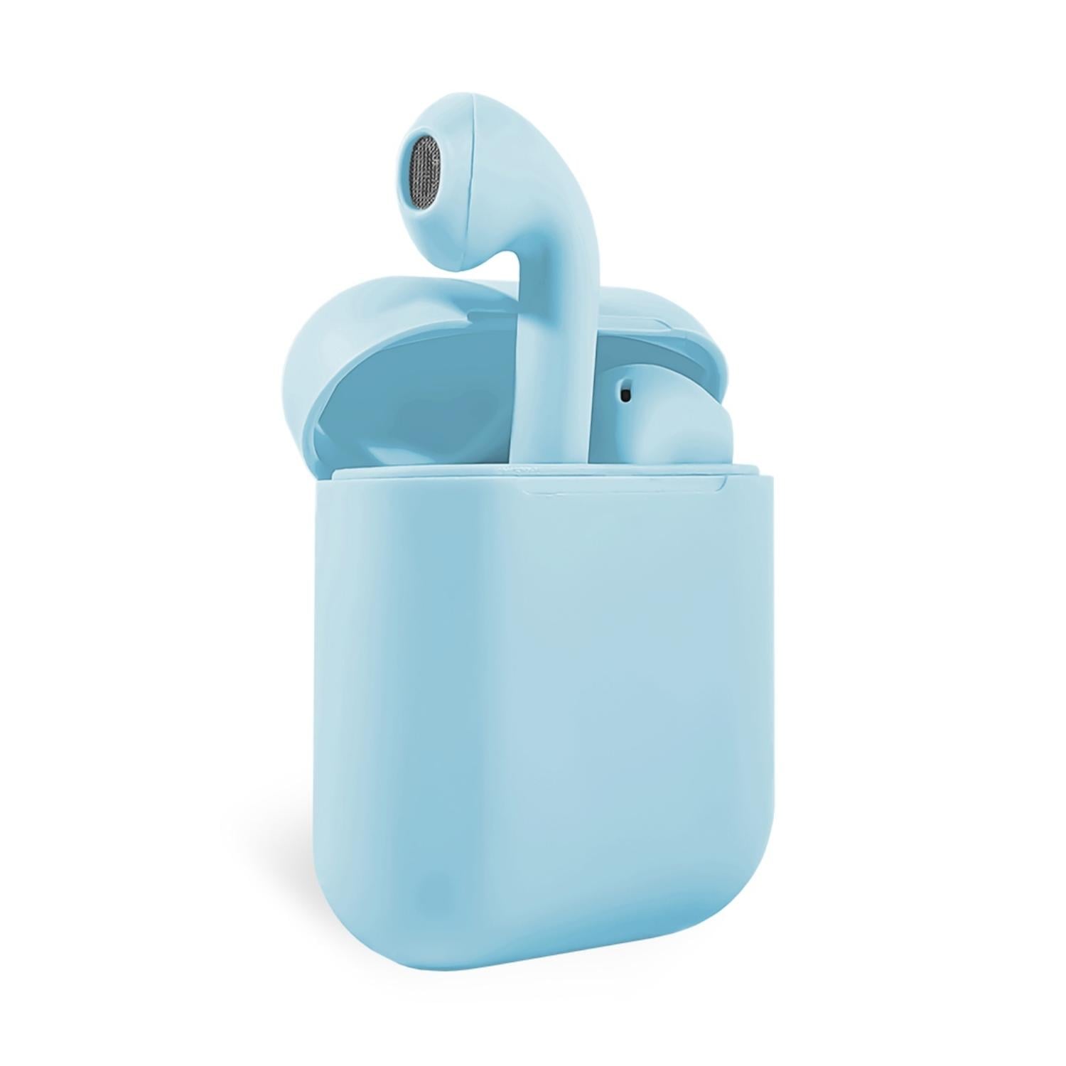 AUDÍFONOS INALÁMBRICOS BLUETOOTH TÁCTIL I12 TWS CELESTE - 3