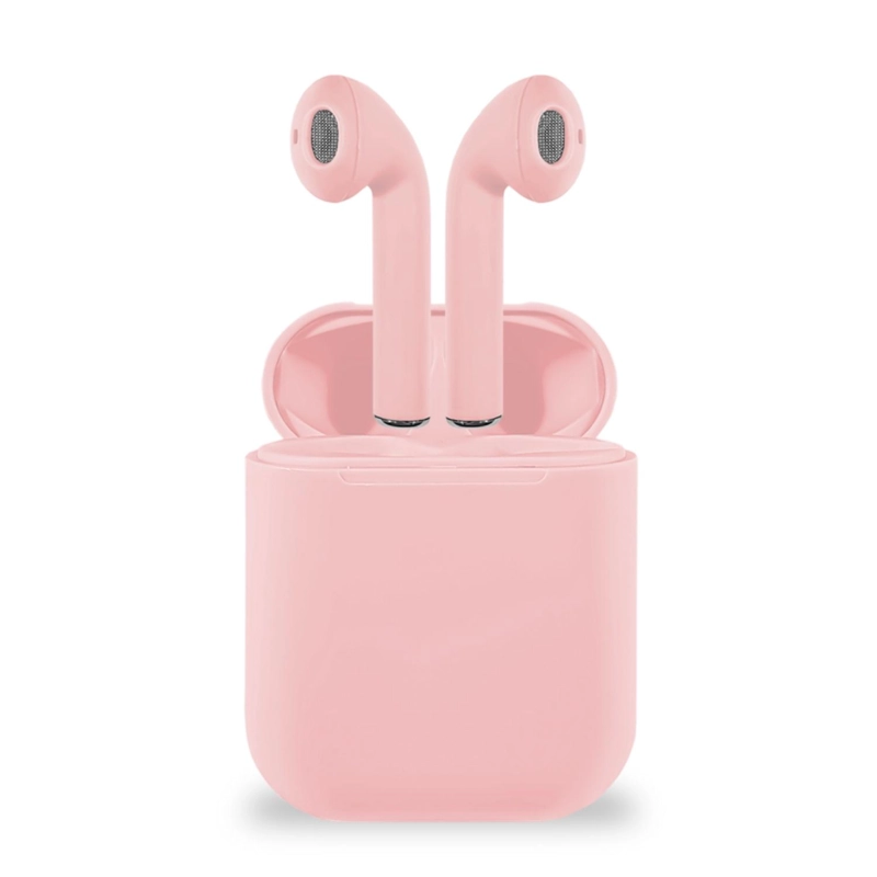 AUDÍFONOS INALÁMBRICOS BLUETOOTH TÁCTIL I12 TWS ROSADO - 2