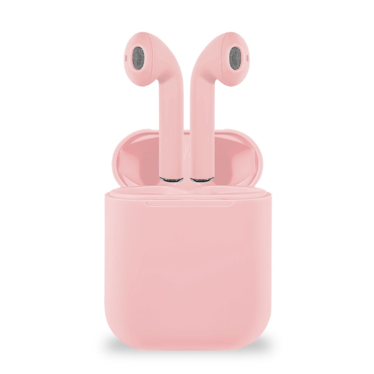 AUDÍFONOS INALÁMBRICOS BLUETOOTH TÁCTIL I12 TWS ROSADO - 2
