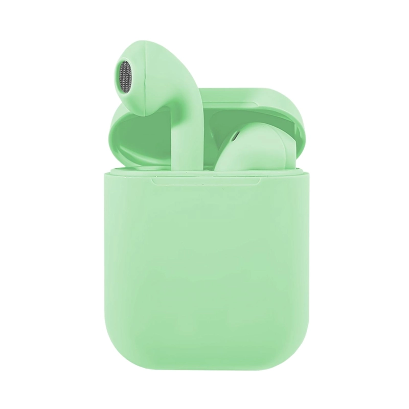 AUDÍFONOS INALÁMBRICOS BLUETOOTH TÁCTIL I12 TWS VERDE - 1