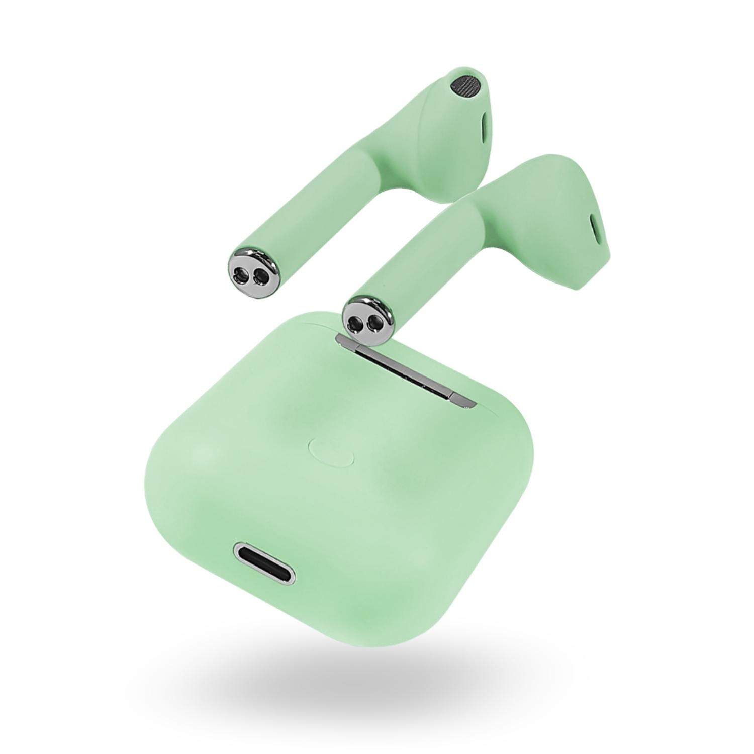 AUDÍFONOS INALÁMBRICOS BLUETOOTH TÁCTIL I12 TWS VERDE - 4