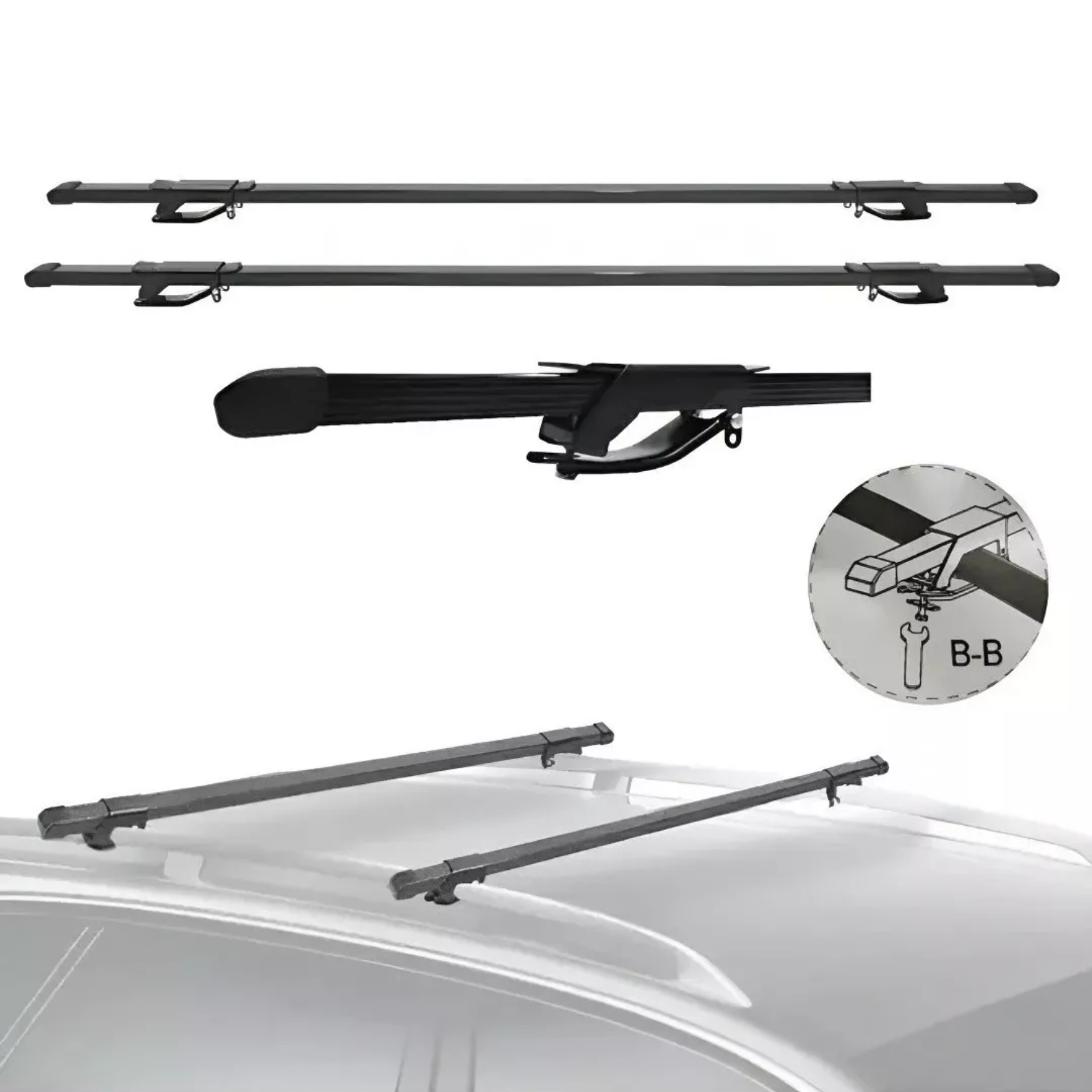 PARRILLA IMPORTCLICK AUTO BARRA PORTAEQUIPAJE UNIVERSAL TECHO 120 CM - 5