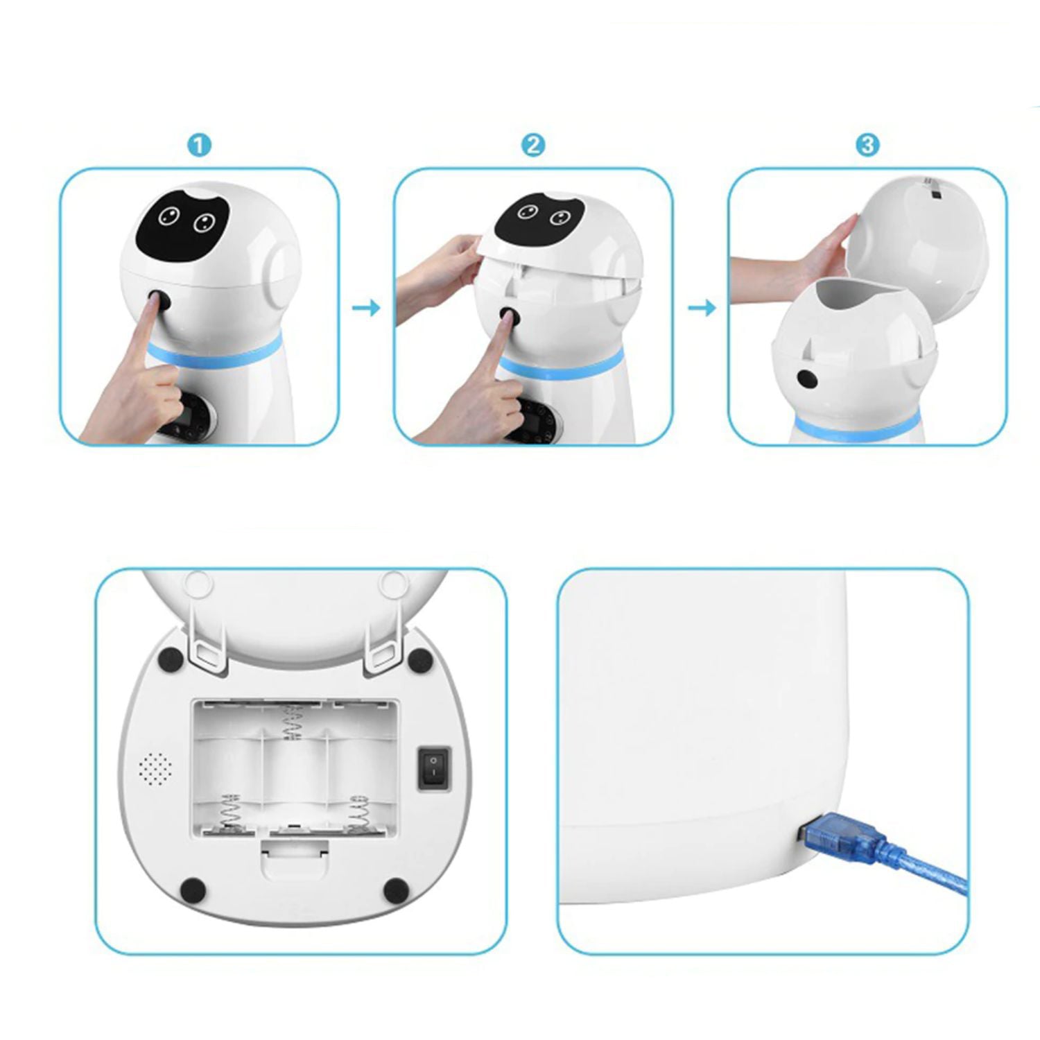 ROBOT DISPENSADOR PERROS GATOS ALIMENTO AUTOMÁTICO IMPORTCLICK - 3