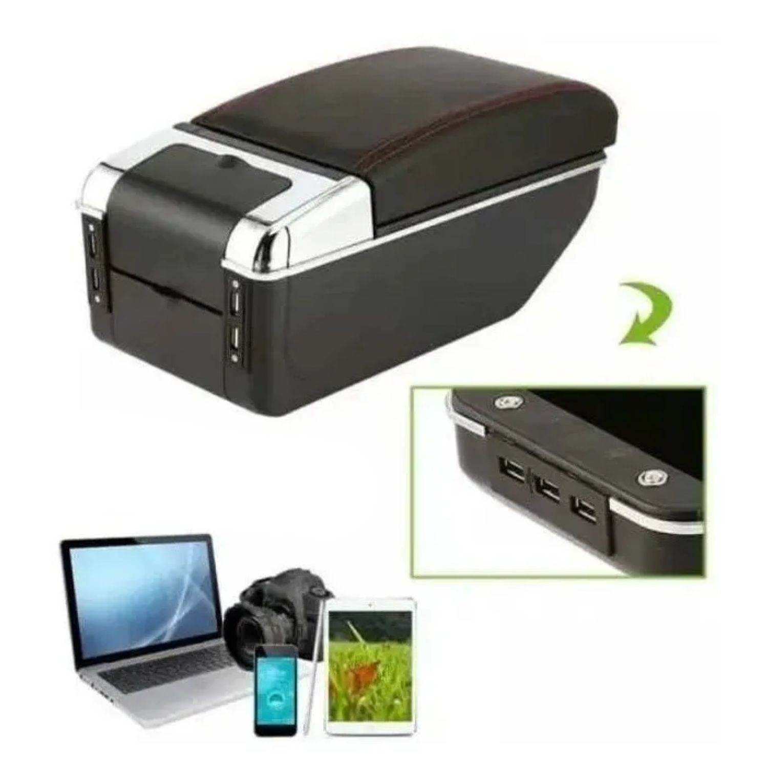 APOYA BRAZO IMPORTCLICK POSAVASOS AUTO UNIVERSAL 7 PUERTOS USB - 7