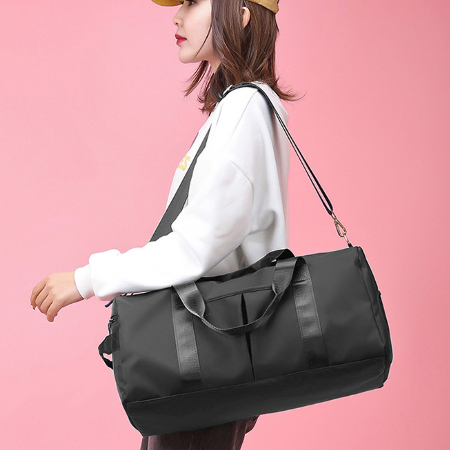 BOLSO DUFFEL VIAJE DEPORTIVO GIMNASIO FITNESS 35 LT NEGRO - 3