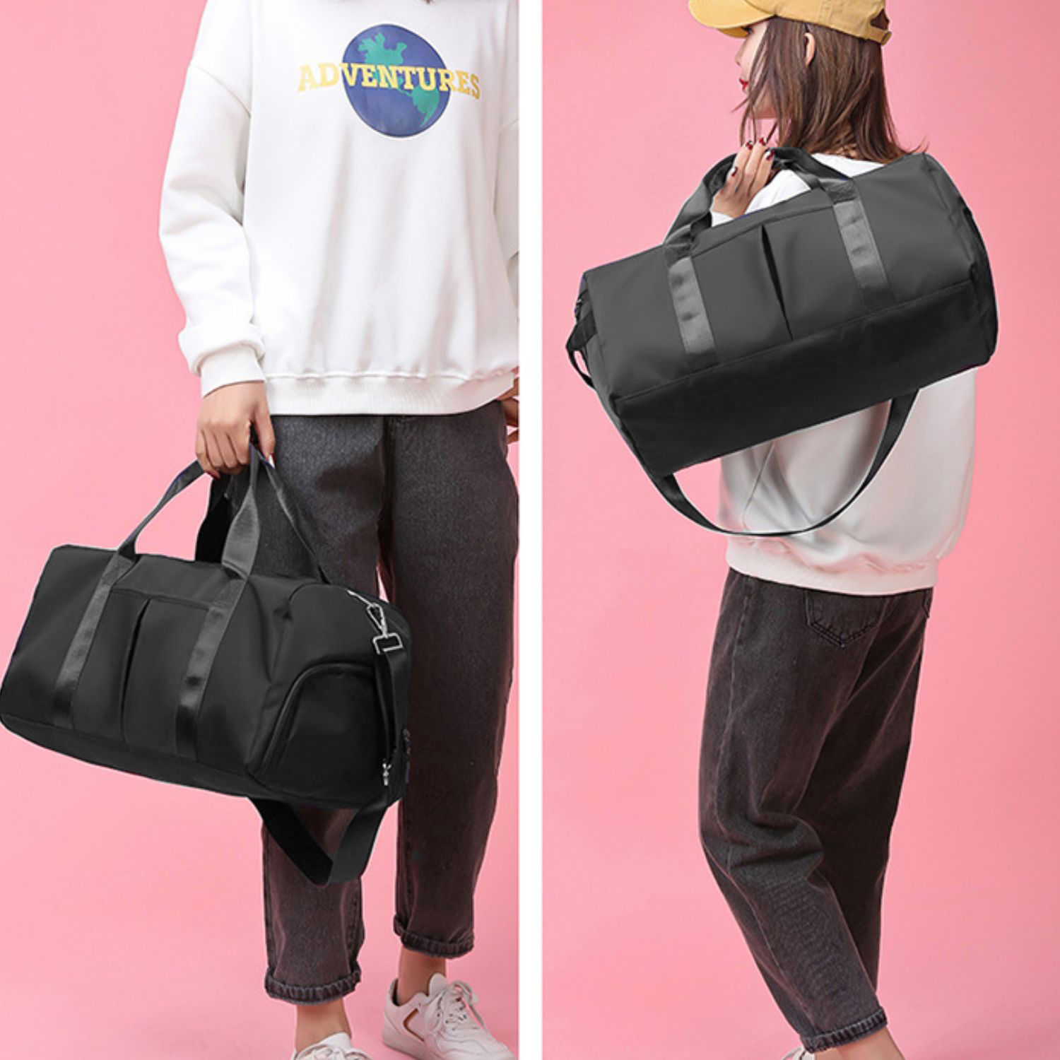 BOLSO DUFFEL VIAJE DEPORTIVO GIMNASIO FITNESS 35 LT NEGRO - 6