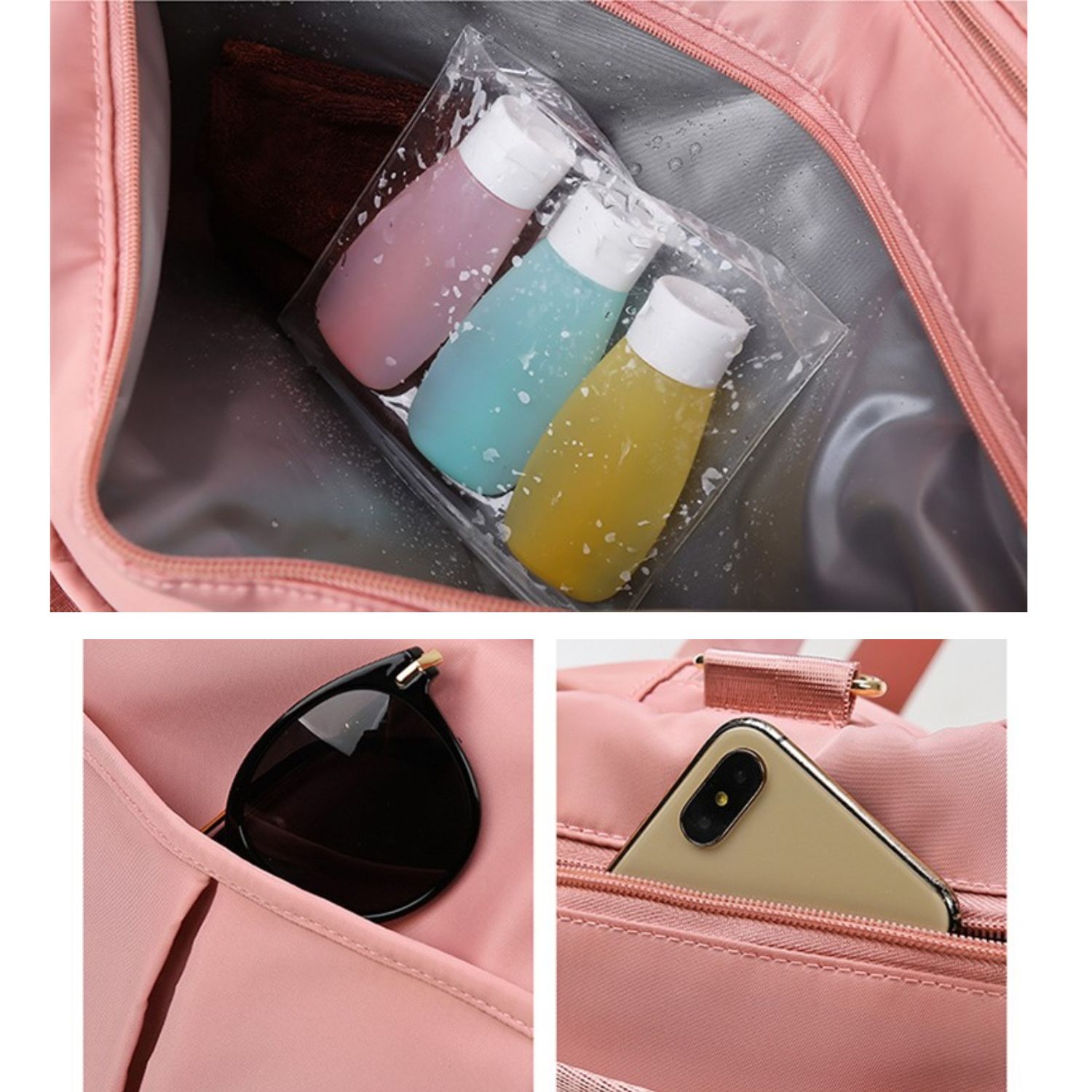 BOLSO DUFFEL VIAJE DEPORTIVO GIMNASIO FITNESS 35 LT ROSADO - 8