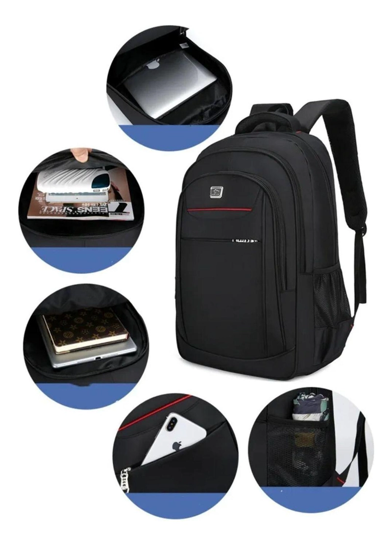 MOCHILA NOTEBOOK IMPERMEABLE 60 LT NEGRO - 3