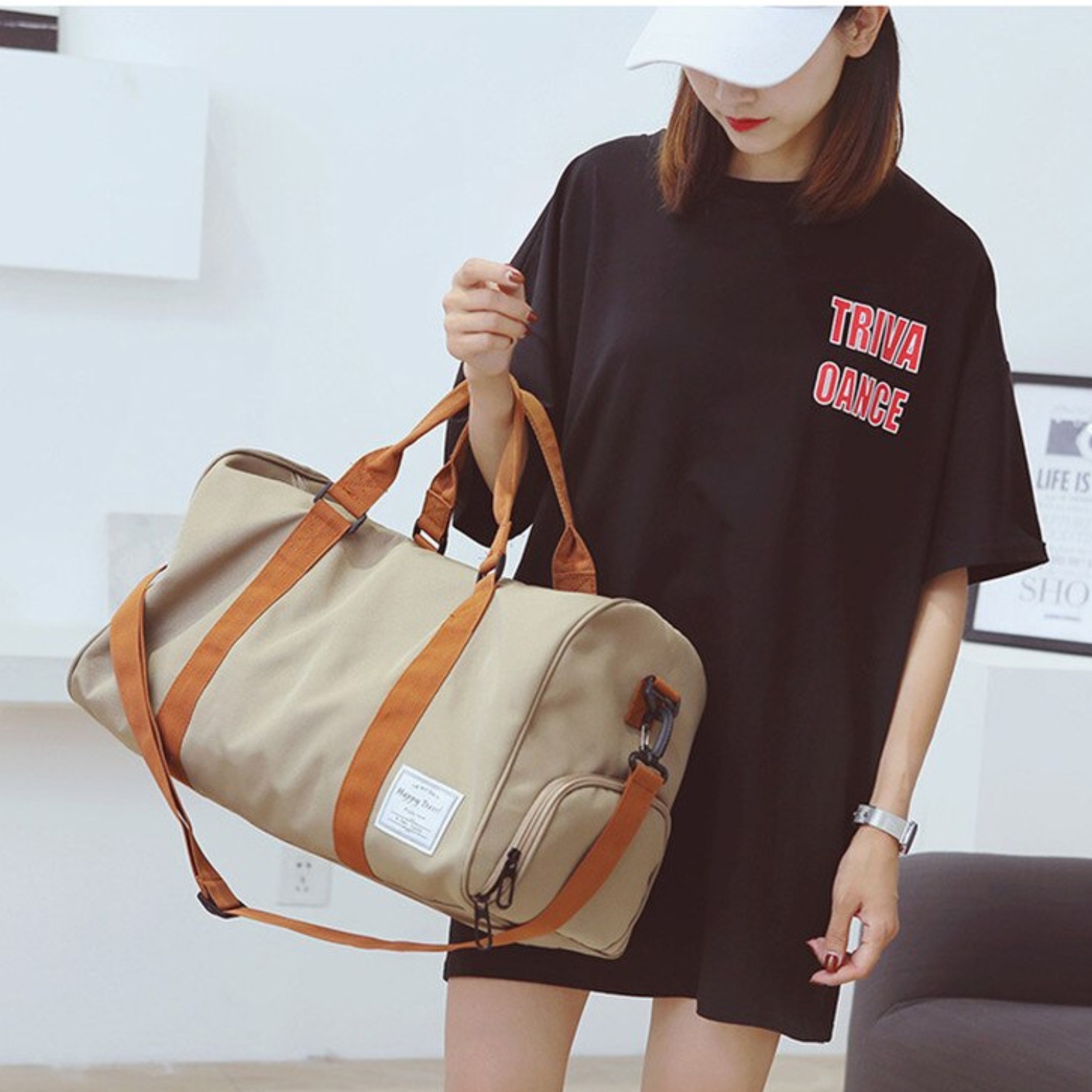 BOLSO VIAJE DEPORTE GIMNASIA 35 LT CAQUI - 2