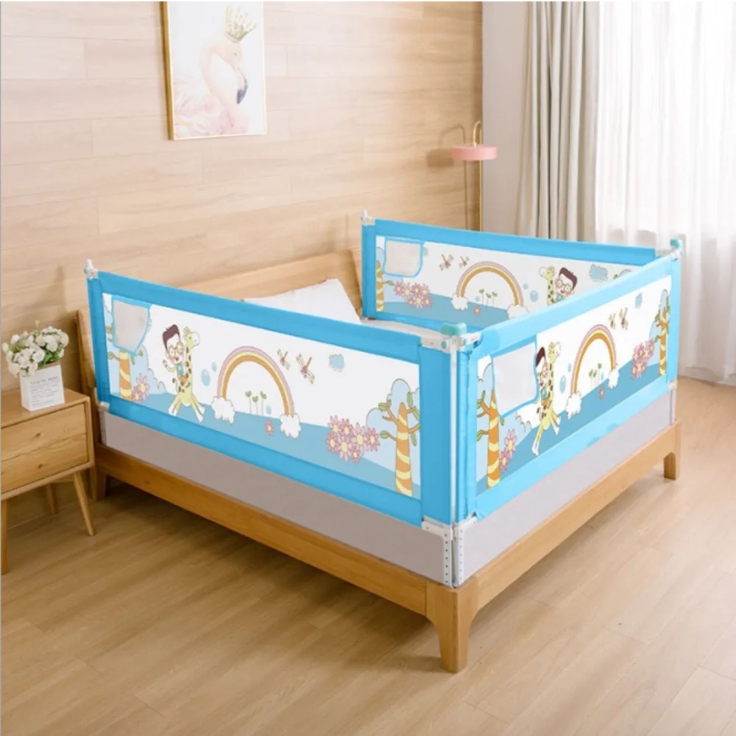 BARANDA IMPORTCLICK CAMA SEGURIDAD BEBÉ PLEGABLE 180 X 82 CM METAL - 2