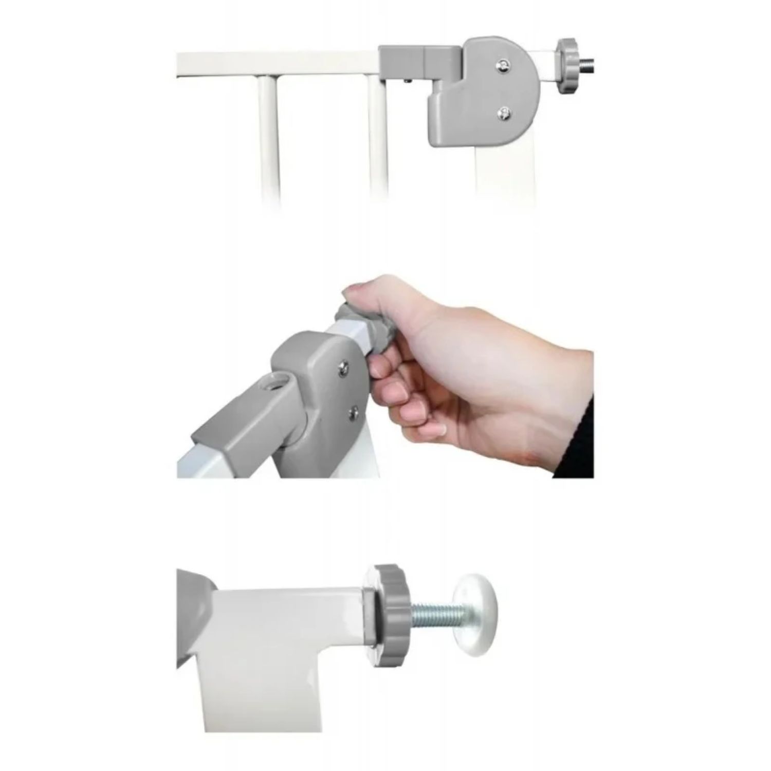 REJA IMPORTCLICK HOG.325 BLANCO AJUSTABLE CUIDADO SEGURIDAD BEBES 75-85X79X4 CM - 4