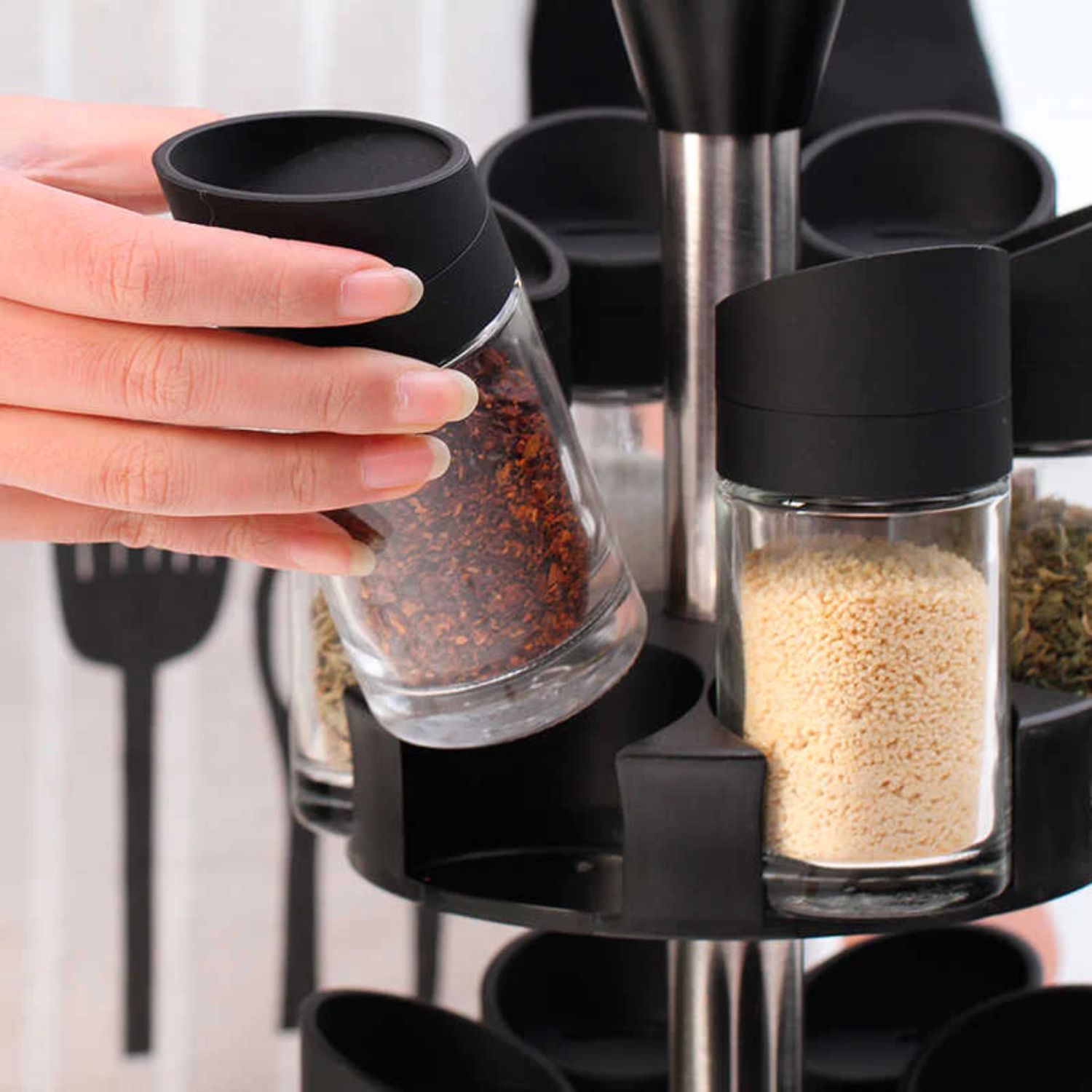 SET 12 EN 1 IMPORTCLICK HOG.331 ESPECIEROS GIRATORIOS 2 NIVELES 360º ALUMINIO - 5