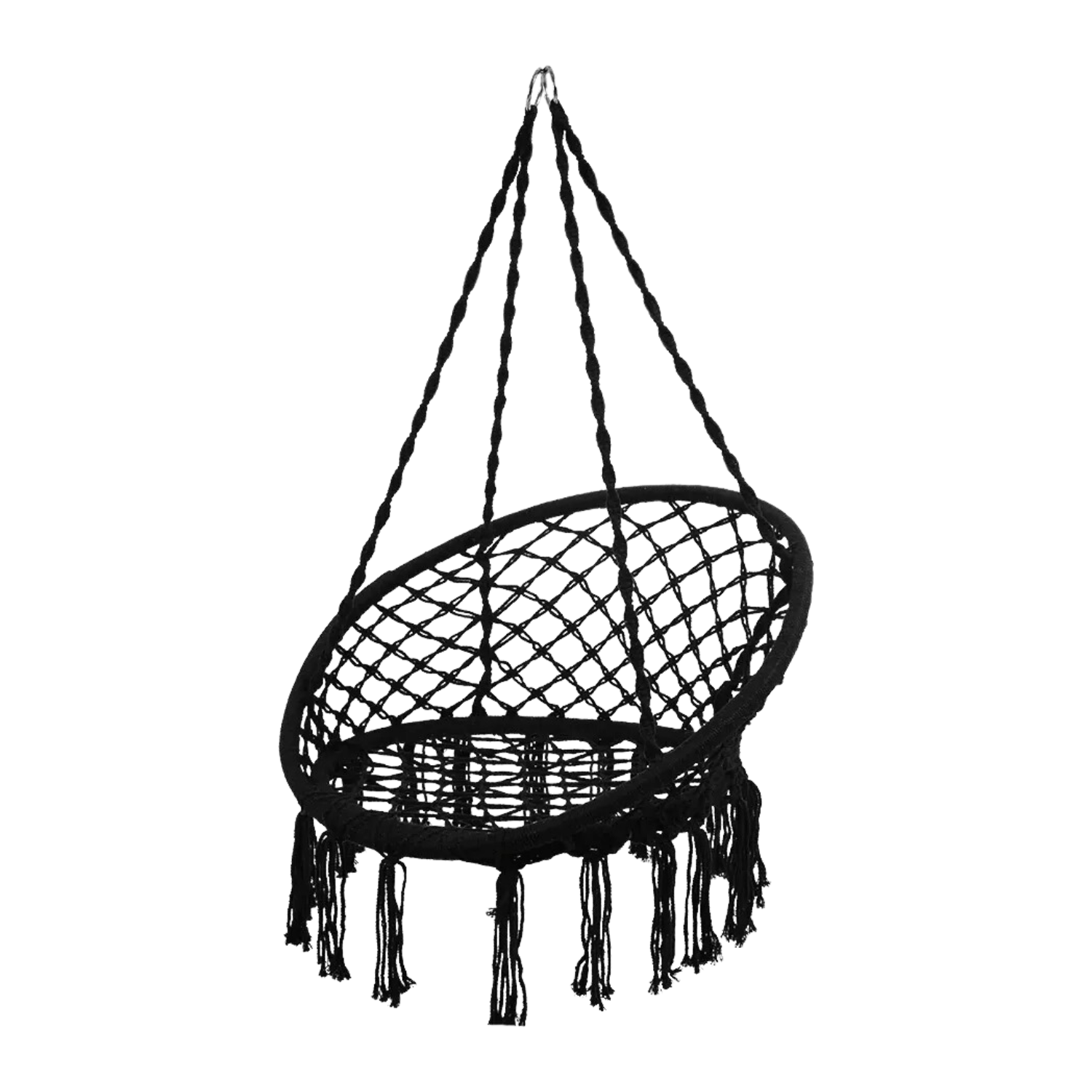 HAMACA IMPORTCLICK AIR.41 SILLA COLUMPIO ALGODÓN NEGRA 80 X 70 CM - 1