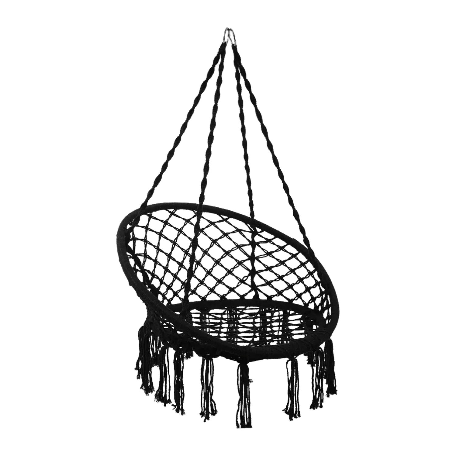 HAMACA IMPORTCLICK AIR.41 SILLA COLUMPIO ALGODÓN NEGRA 80 X 70 CM - 2
