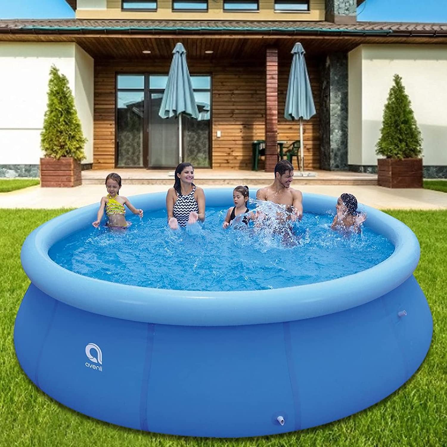 PISCINA INFLABLE IMPORTCLICK AIR.49 FAMILIAR REDONDA AZUL 360X76 CM - 4