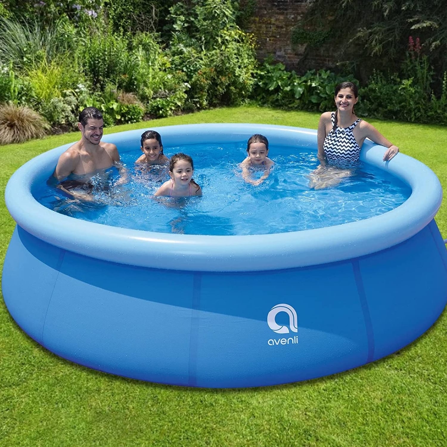 PISCINA INFLABLE IMPORTCLICK AIR.49 FAMILIAR REDONDA AZUL 360X76 CM - 5