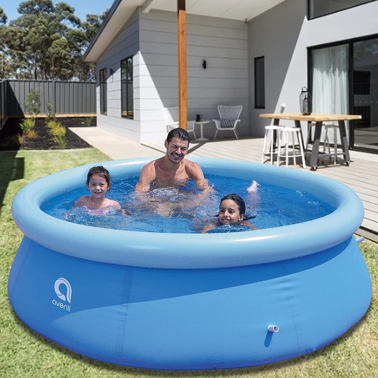 PISCINA INFLABLE IMPORTCLICK AIR.49 FAMILIAR REDONDA AZUL 360X76 CM - 6