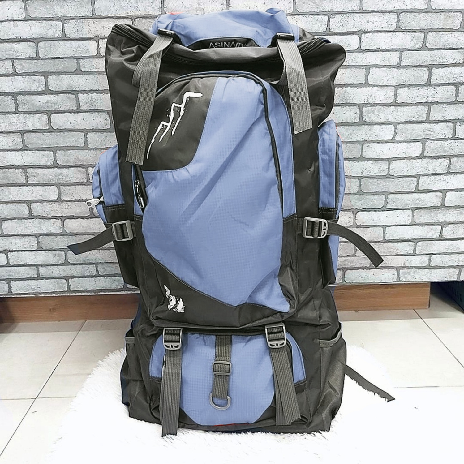 MOCHILA IMPORTCLICK HOG.377 AZUL OSCURO CAMPING OUTDOOR 90 LT - 4