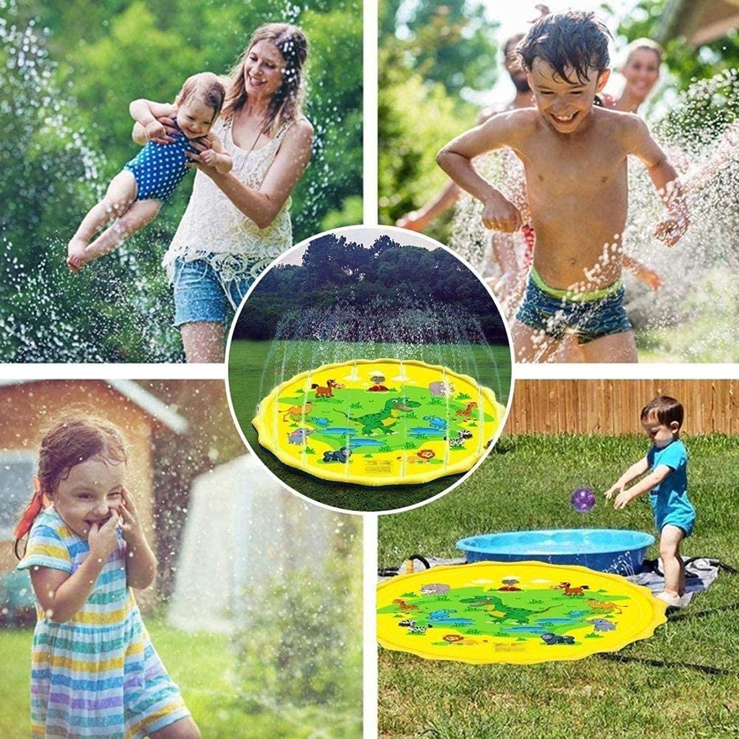 PISCINA IMPORTCLICK INF.53 ALFOMBRA INFANTIL REGADERA AGUA 150 CM AMARILLO - 3