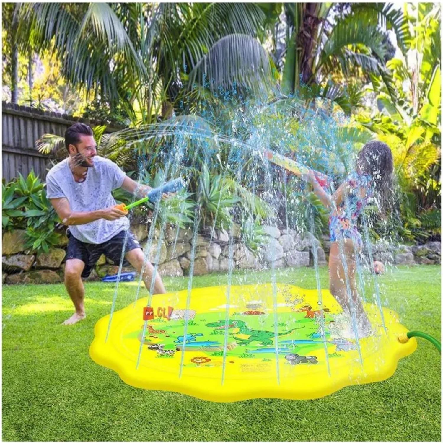 PISCINA IMPORTCLICK INF.53 ALFOMBRA INFANTIL REGADERA AGUA 150 CM AMARILLO - 4