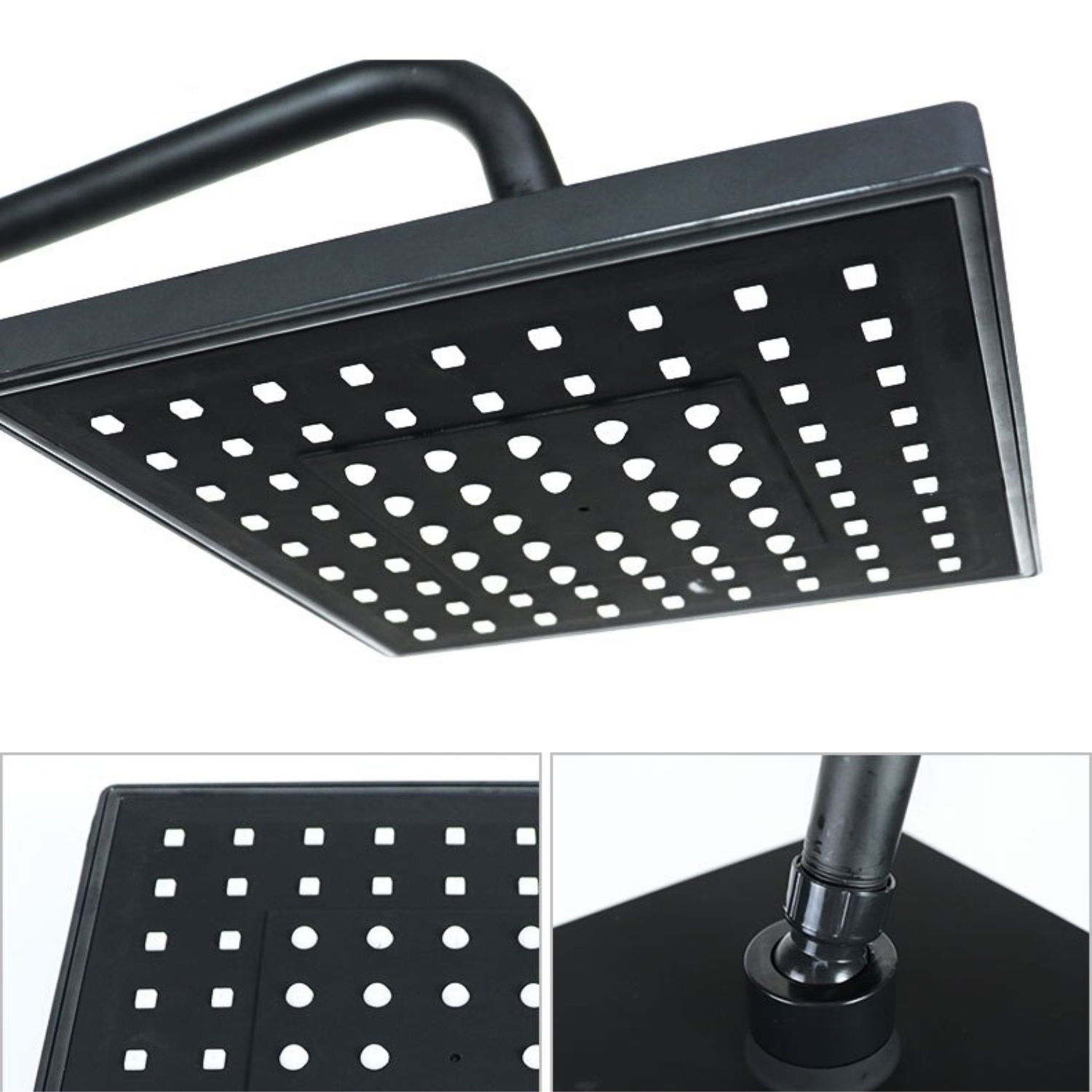 DUCHA COLUMNA IMPORTCLICK HOG.357 LLAVE MONOMANDO MODERNA CUADRADA ACERO NEGRO - 3