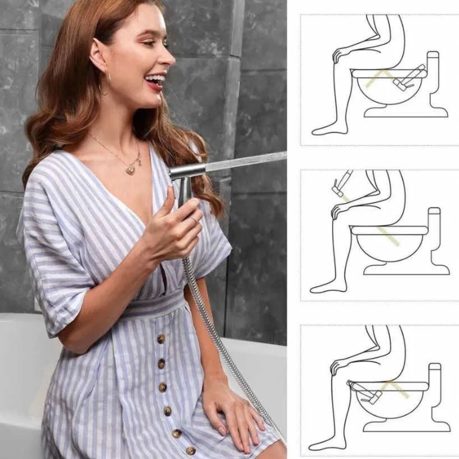 DUCHA BIDET IMPORTCLICK HOG.356 WC ÁRABE ACERO INO X IDABLE - 5